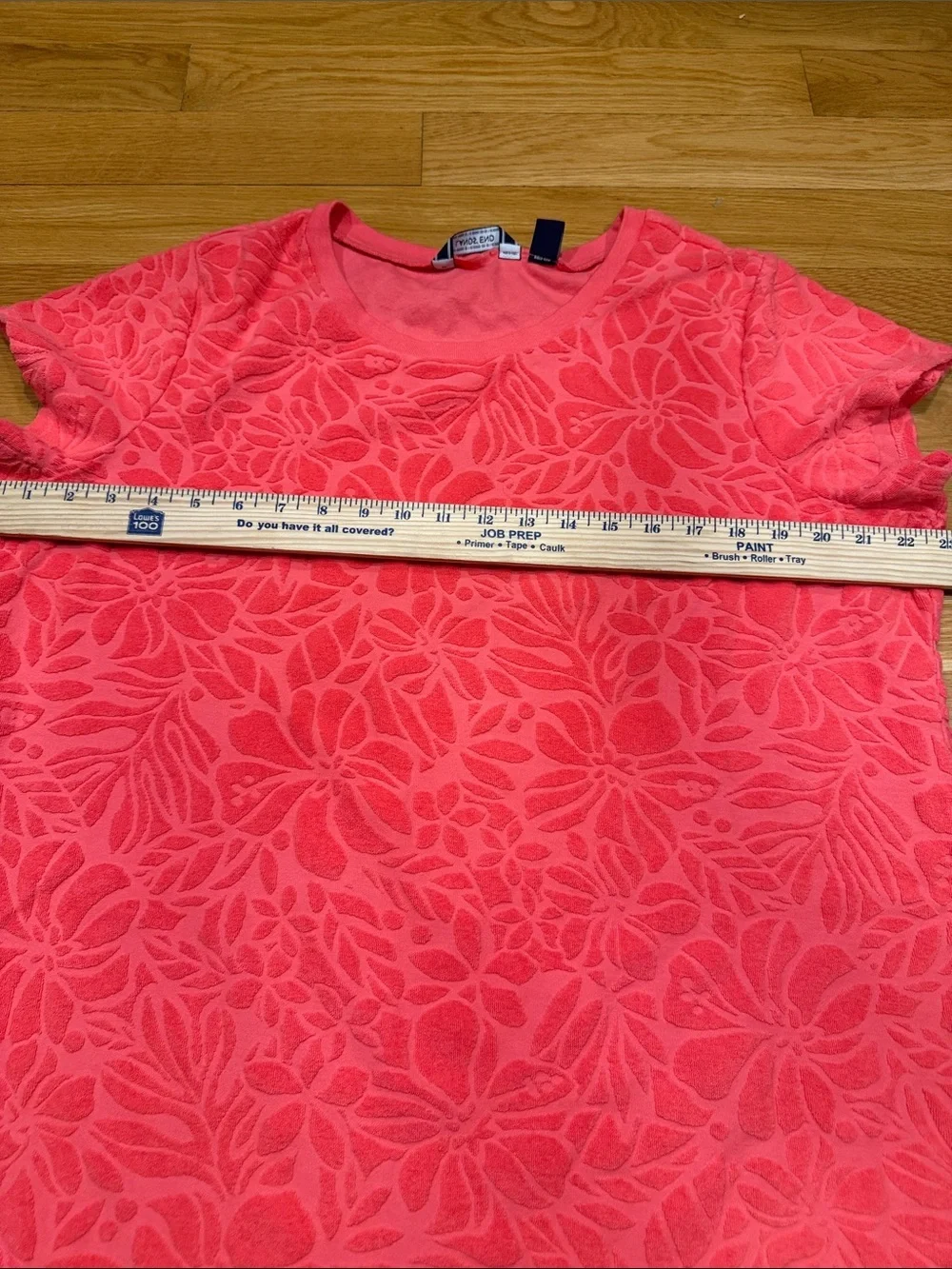 Lands’End coral floral terry texture swim cover up size xlarge (18).